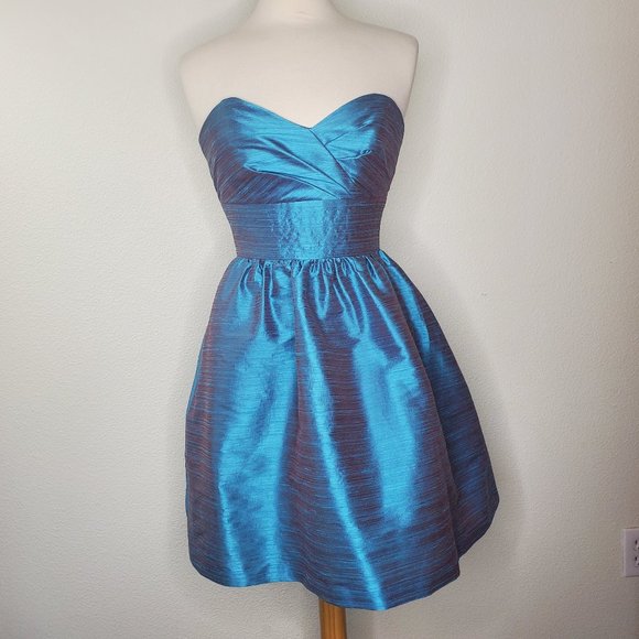 ALFRED SUNG Dresses & Skirts - Alfred Sung Turquoise Strapless Dress